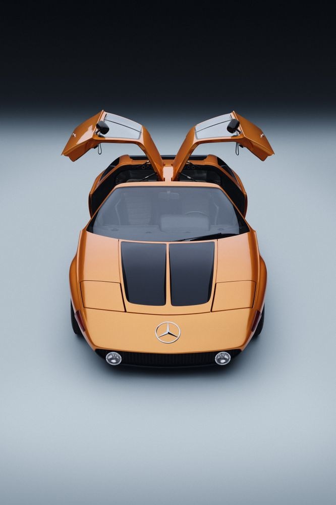 Mercedes-Benz C 111-II. Experimentálne vozidlo z roku 1970.